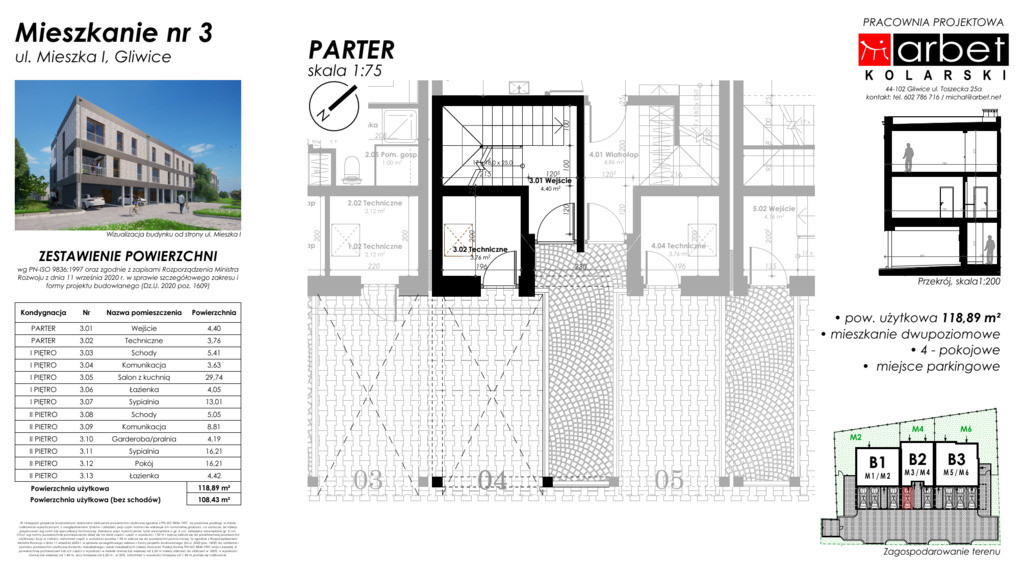 Dwukondygnacyjny apartament w centrum miasta