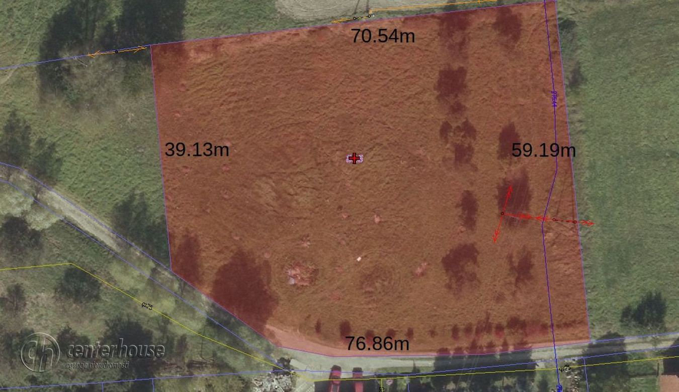 Działka budowlana Hermanowa 40ar, WZ pod dom - Widok 2