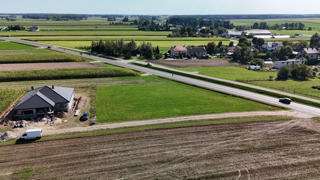 Działka 1193 m² w Woli Zambrowskiej - przy głównej trasie DK63 - Widok 2