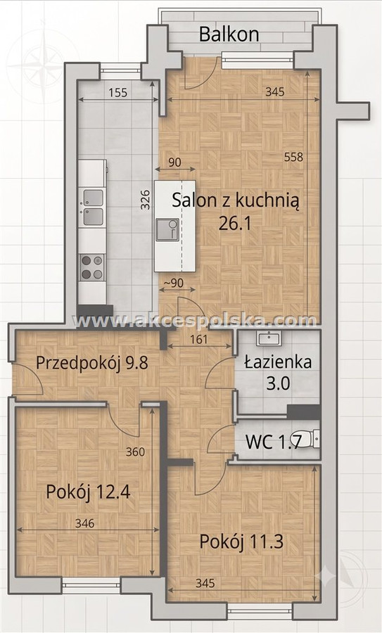 Mieszkanie – Warszawa, Bemowo - Widok 3