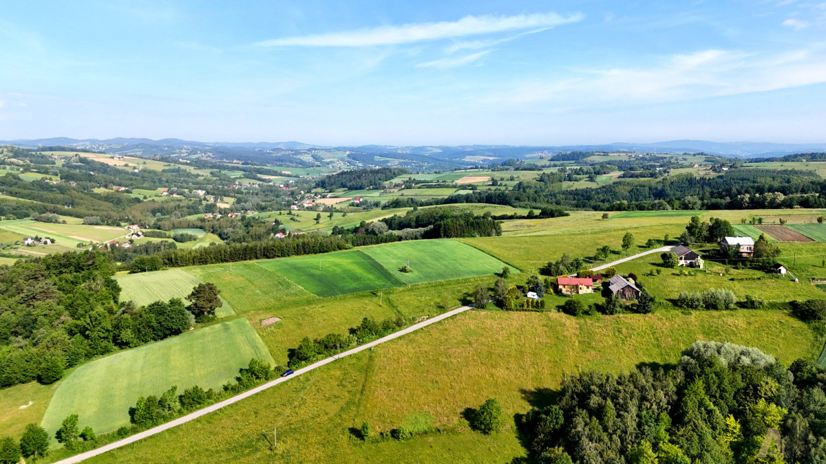 Działka budowlana 22,73 ara- Siedliska gm. Bobowa - Widok 2