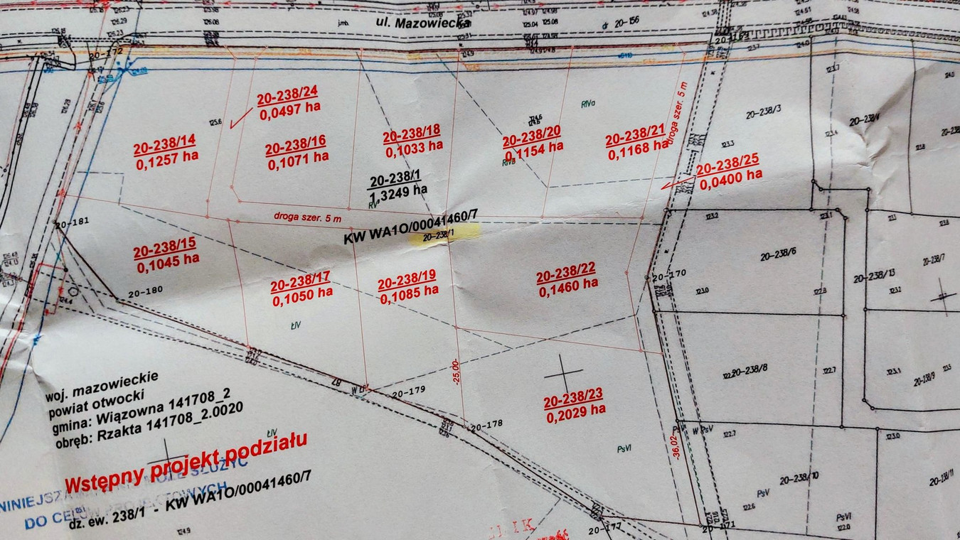 Do sprzedania działka o powierzchni 1033 m² za 175 000zł Mazowiecka - Widok 5