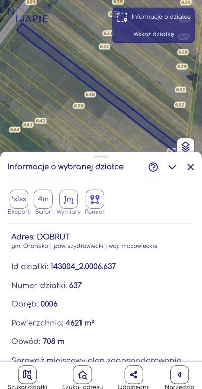 Sprzedam łąke w miejscowości Dobrut (gmina Orońsko) - Widok 2