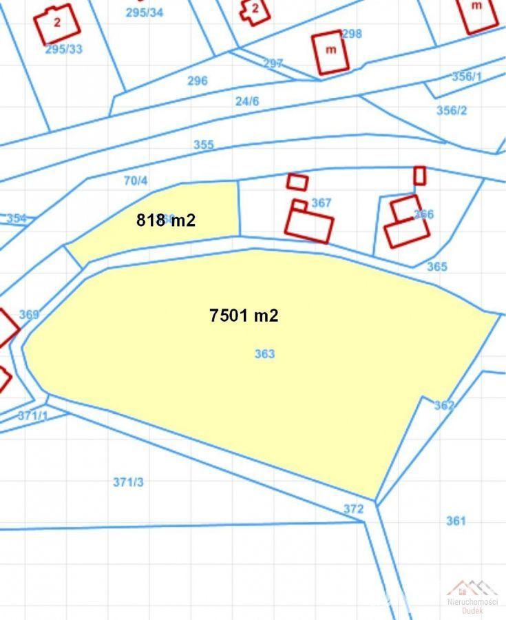 Teren budowlano-inwestycyjny 7501m2 i 818m2 w Sob