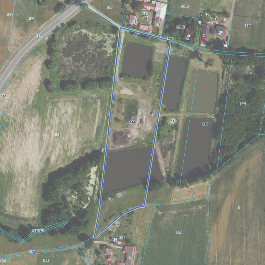 Syndyk sprzeda siedlisko z działkami rolnymi i trzema stawami - Widok 4