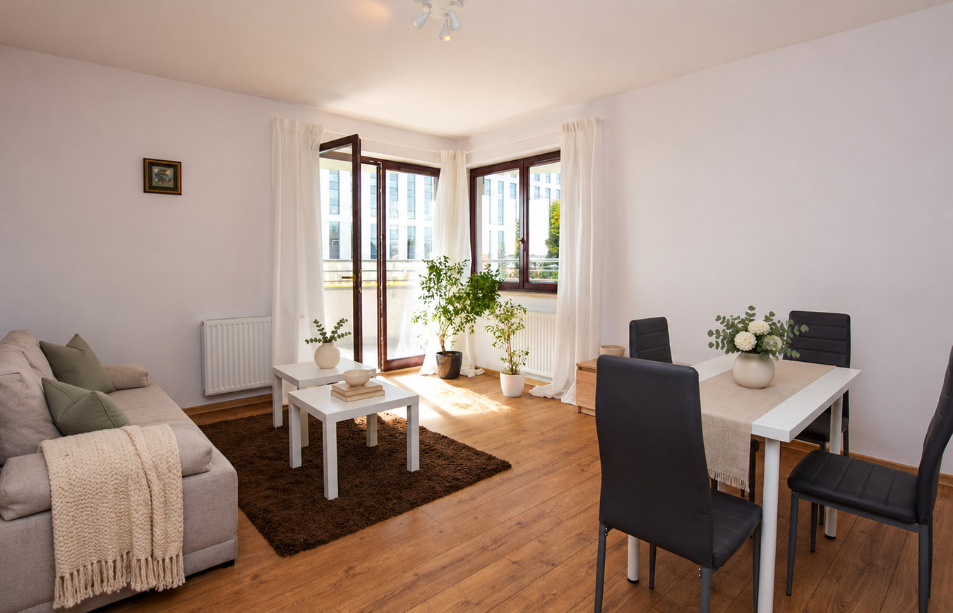 2 niezależne pokoje | 47 m² | Balkon | Apartamenty Kaskada | Prądnik Czerwony