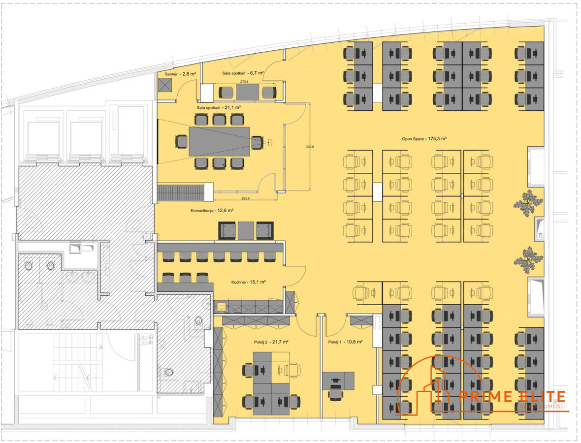 Biuro 260 m² / 520 m² / metro Wilanowska - Widok 5