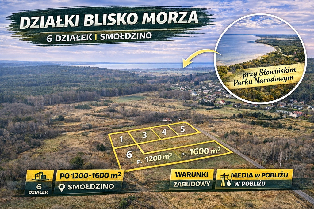 6 działek | Smołdzino | 1200–1600 m² | WZ - Widok 2