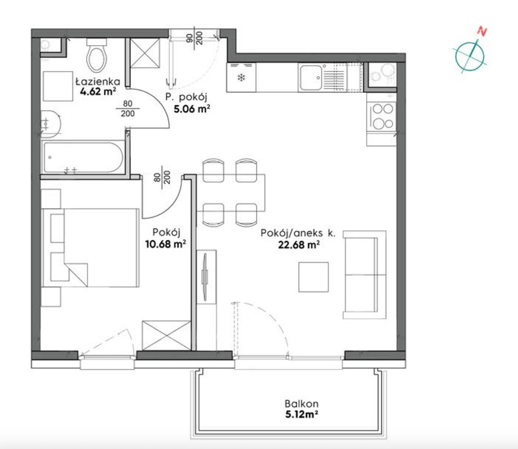 Gotowe | 2 pokoje | balkon | park | bez prowizji - Ansicht 2