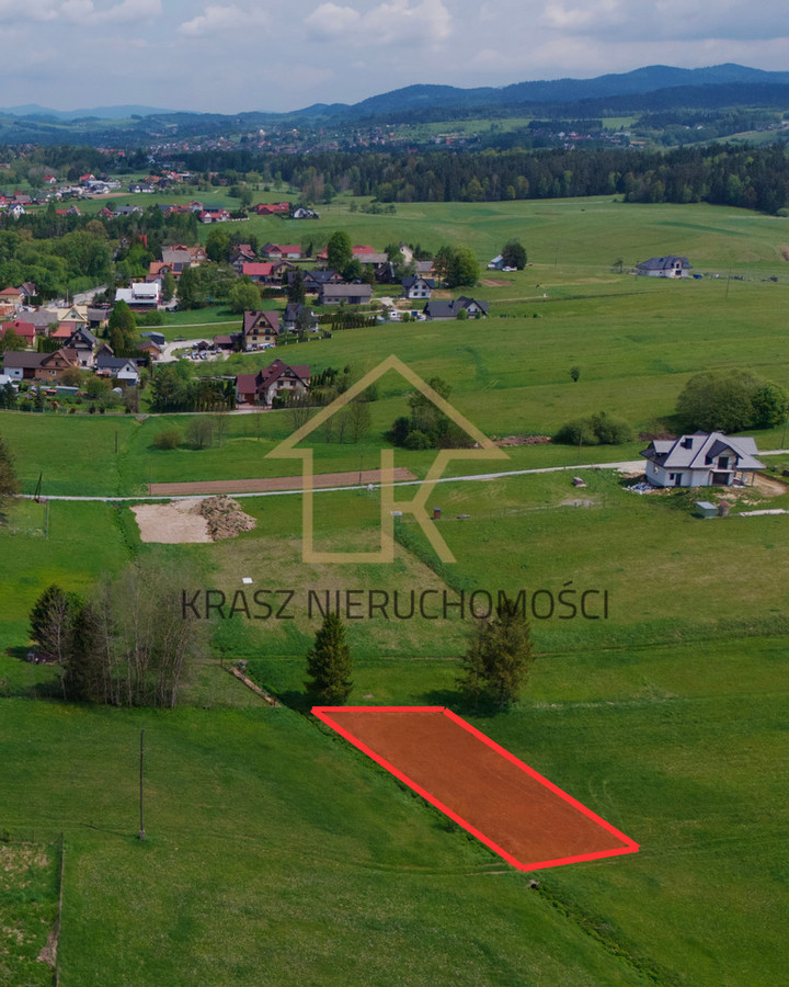 Widokowa działka budowlana 11 ar – Skawa - Widok 2