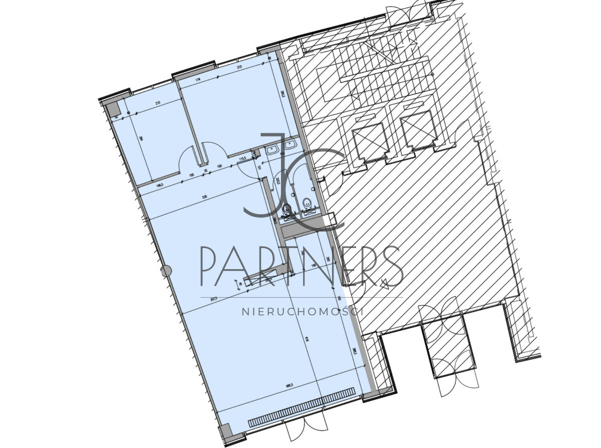 Lokal usługowy 113 m² na parterze lobby biurowca - Widok 2