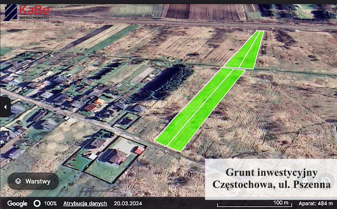 Grunt inwestycyjny ( UP w Studium ) w Częstochowie - Widok 4
