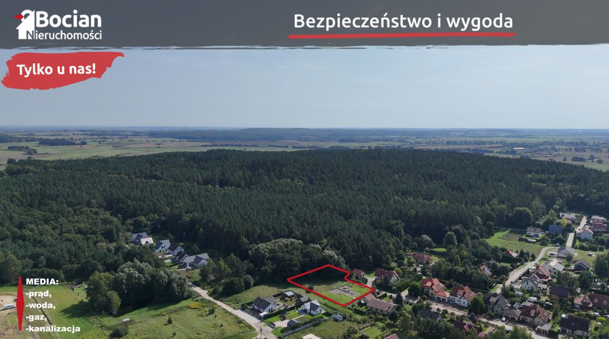 Duża działka pod lasem z rozpoczętą budową - Widok 3
