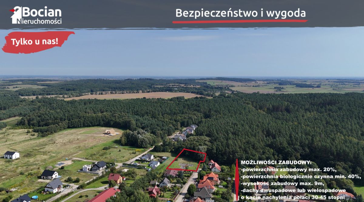 Duża działka pod lasem z rozpoczętą budową - Widok 2