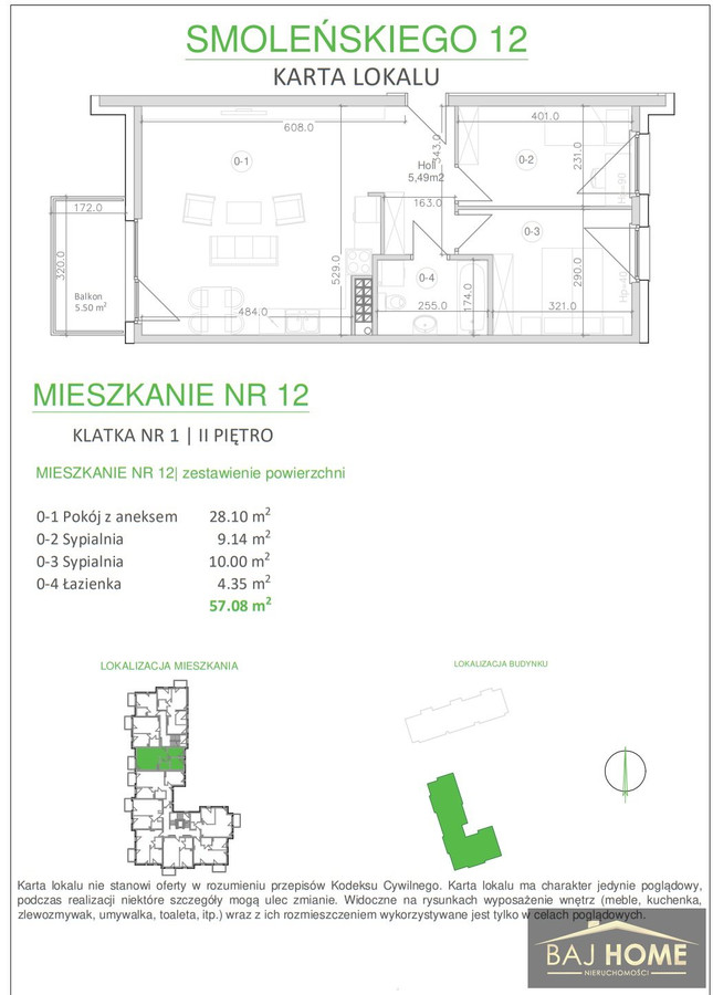 Mieszkanie – Grudziądz, Osiedle Kawalerii Polskiej, Kawalerii Polskiej - Więcej