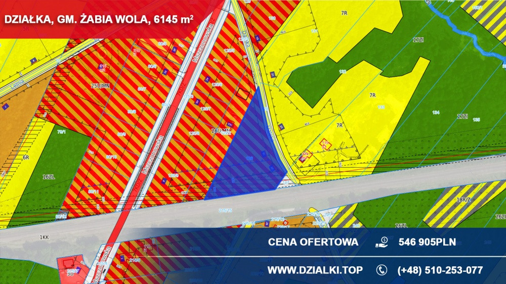 Działka inwestycyjna 6145 m² | magazyn / usługi / zbiorowe zamieszkanie | MPZP - Widok 3