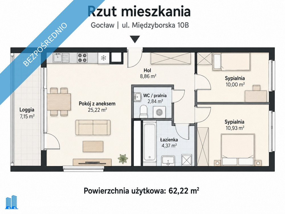 Mieszkanie – Warszawa, Praga-Południe - Widok 2