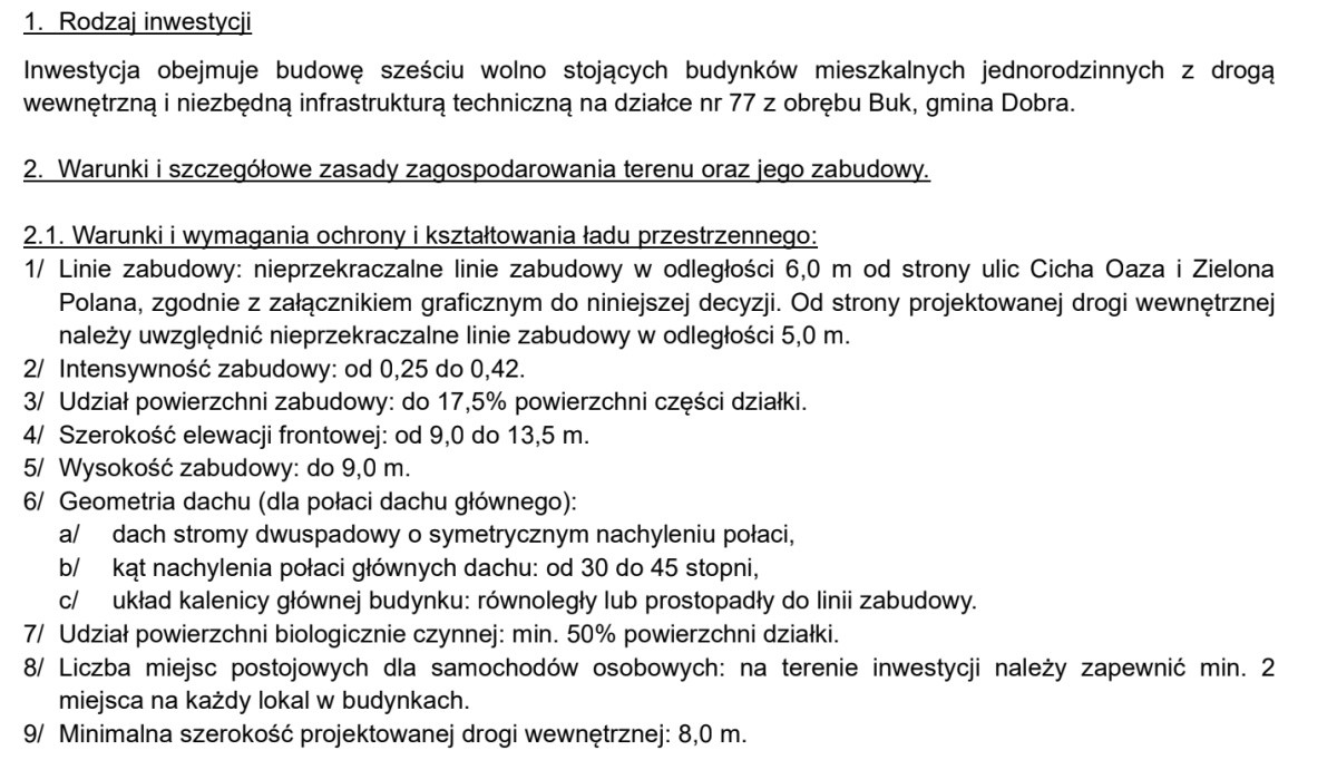 ziałka 5500 m² z WZ na 6 DOMÓW - dla dewelopera - Widok 2