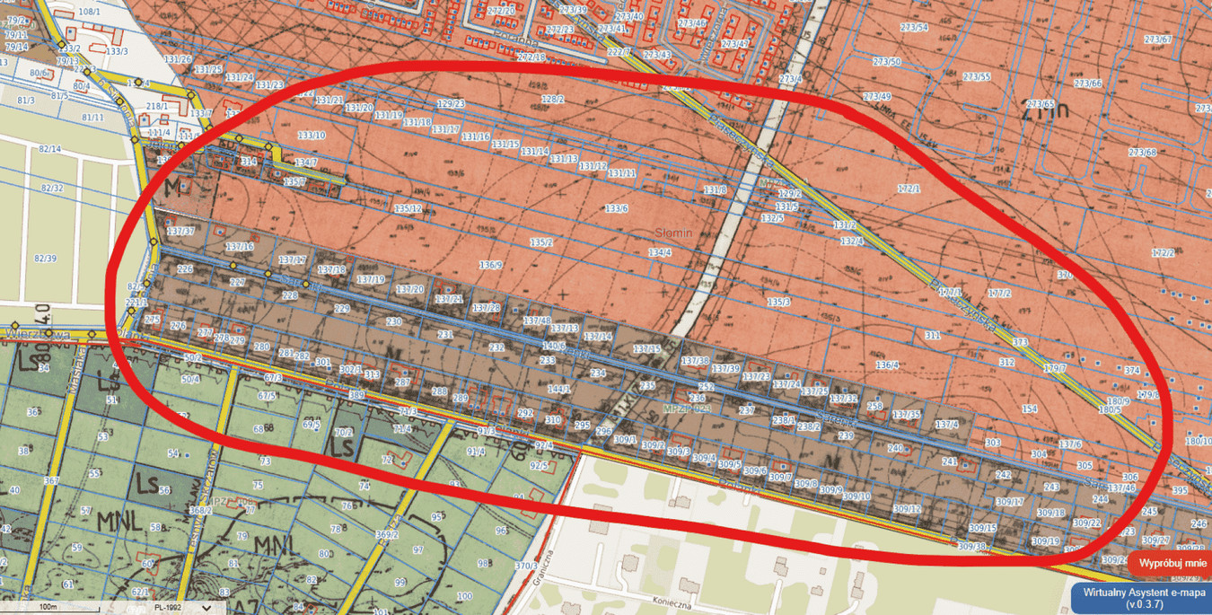 Działka budowlana 1800 m² | Sękocin | 50 × 36 m | dom lub bliźniak - Widok 4