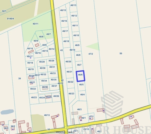 Działka budowlana 713 m², obowiązujący MPZP - Widok 5