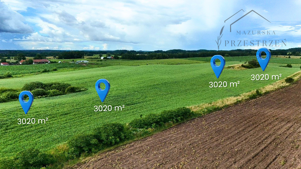 Działki budowlane 3020 m²/Krzywe/Mazury/Jezioro - View 4