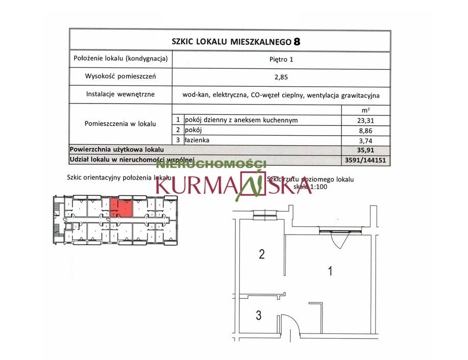 Mieszkanie – Zielona Góra, Stare Miasto, Centrum - Widok 4