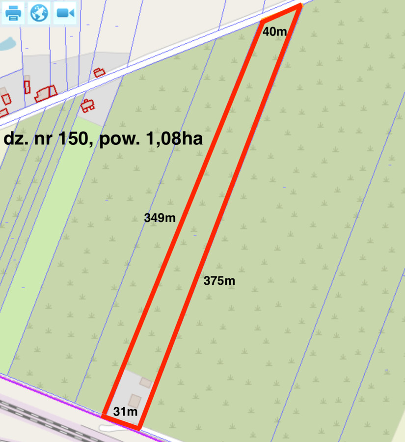 Działka 1,08 ha z domem i dużym potencjałem inwestycyjnym – teren PG - Widok 4