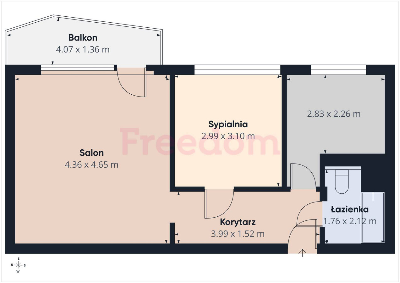 2 pokoje balkon Prądnik Czerwony okazja - Widok 4