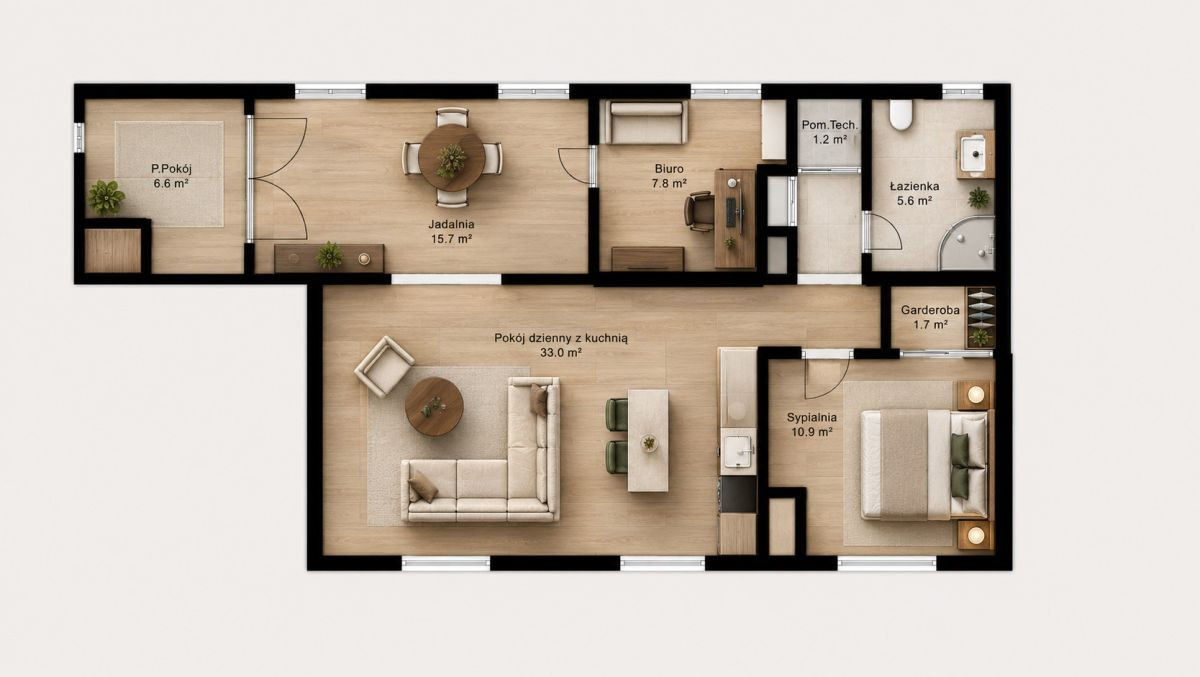 Apartment in Gdynia, Międzytorze, Śródmieście - Widok 3