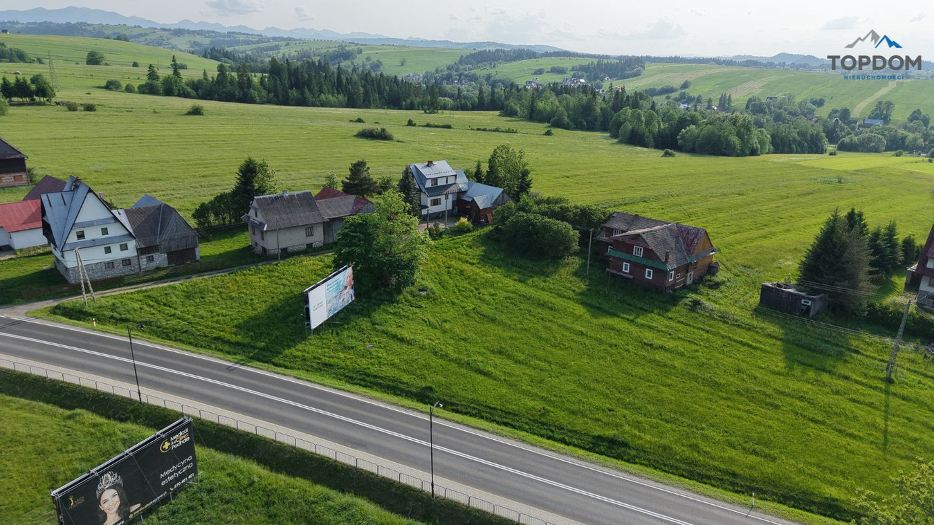 Działka w Groniu bezpośrednio przy drodze głównej Nowy Targ - Białka Tatrzańska - Więcej