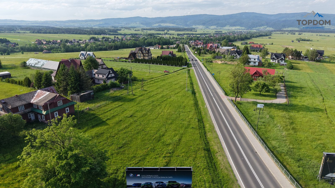 Działka w Groniu bezpośrednio przy drodze głównej Nowy Targ - Białka Tatrzańska - Widok 5
