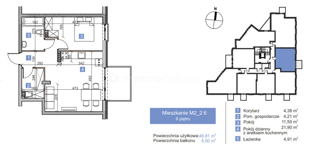 Apartment in Warszawa, Grodzisk, Białołęka - Widok 2