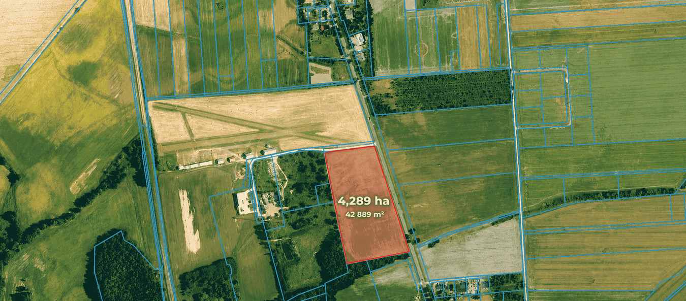 10 działek przemysłowo - usługowych pod inwestycję / powierzchnie 0,40 do 0,42ha - Widok 2