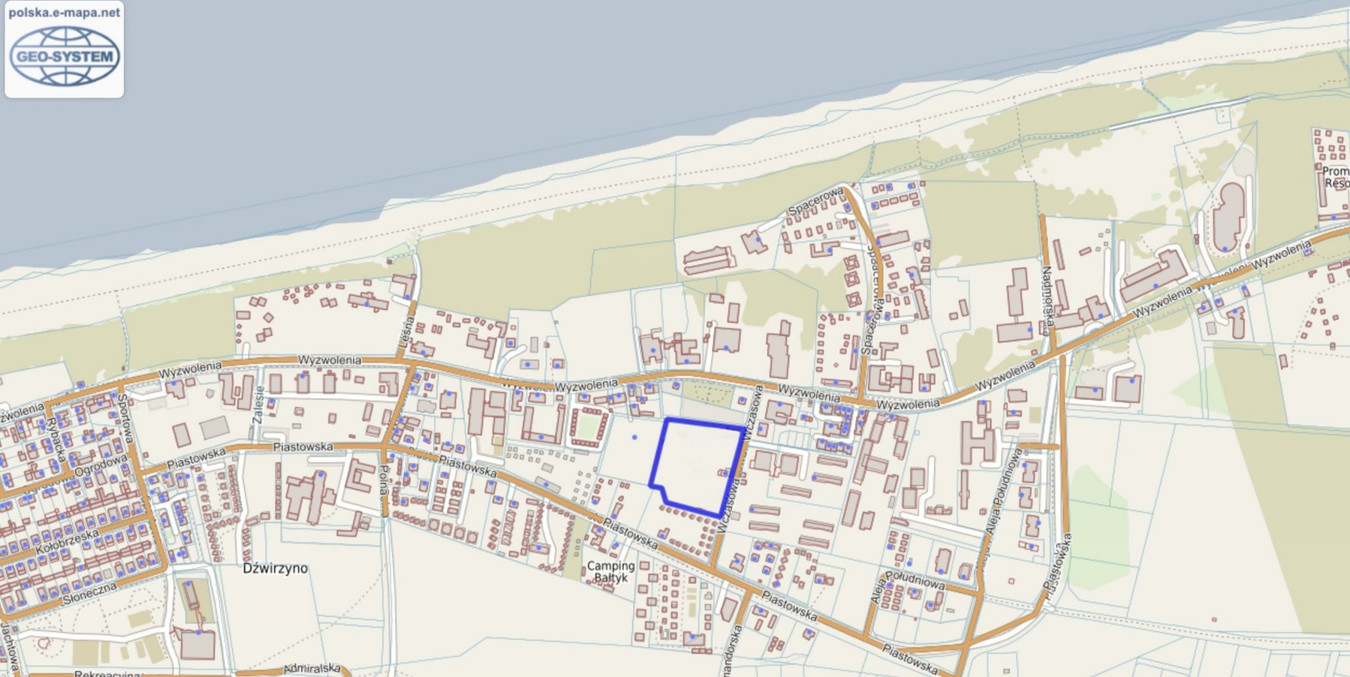 DZIAŁKA INWESTYCYJNA 1,33 HA | DŹWIRZYNO | 350 M DO PLAŻY - Widok 2
