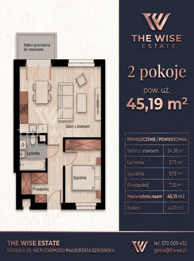 Mieszkanie – Szczecin, Odolany, Warszewo - Widok 5