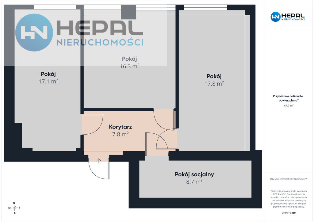 Biuro 67,8 m² do wynajęcia, Kielce, ul. Wesoła, parking - Widok 2