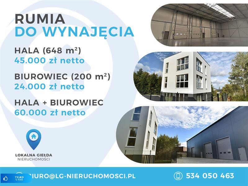 Hala 666 m2 + biura 253 m2, Rumia, nowy obiekt