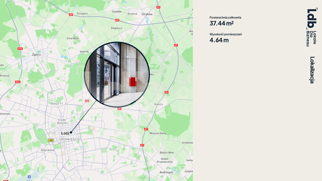 Lokal usługowy 37 m², Łódź — Nowe Centrum, FLOW - Widok 2