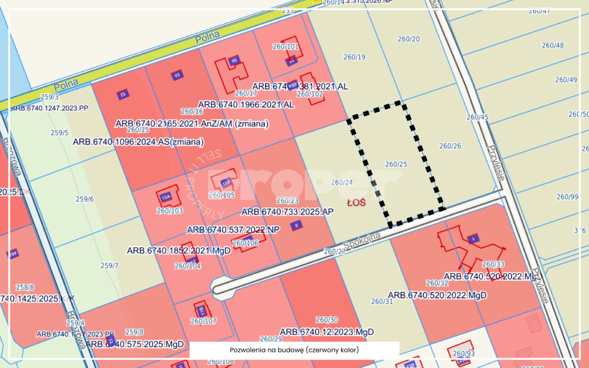 Działka 3020 m² | Łoś | MPZP MN1 - Widok 3