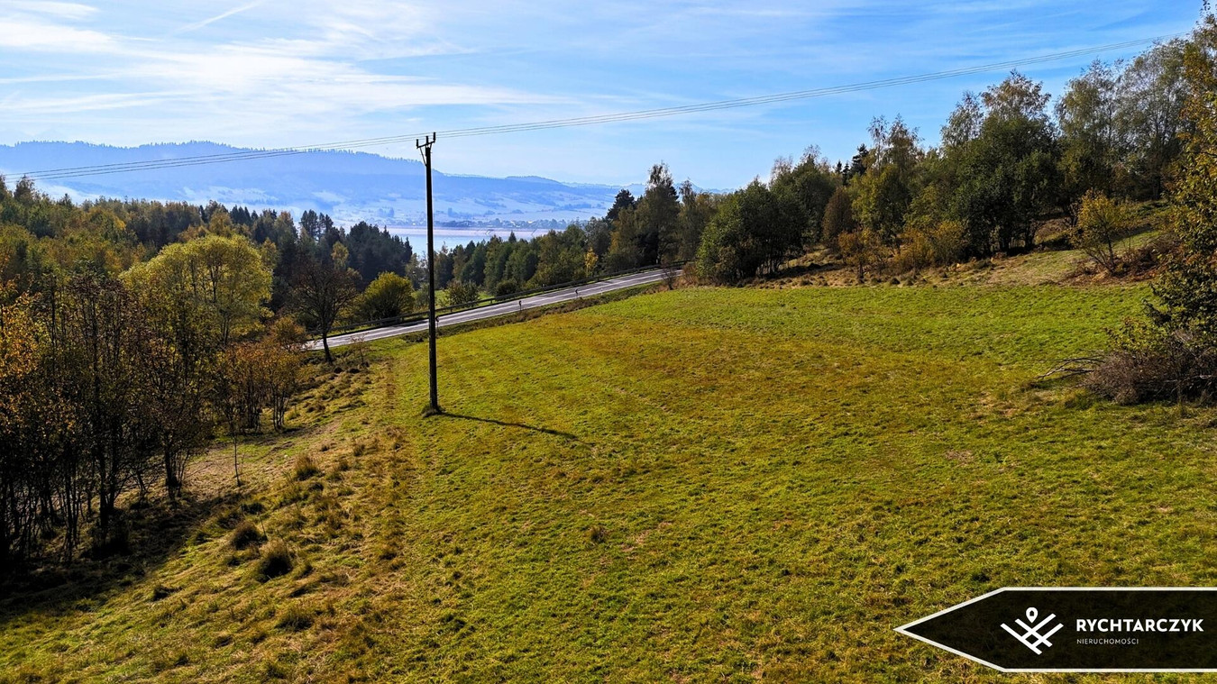 DZIAŁKA Z WIDOKIEM NA TATRY, GORCE I JEZIORO CZORSZTYŃSKIE, MANIOWY - Widok 3