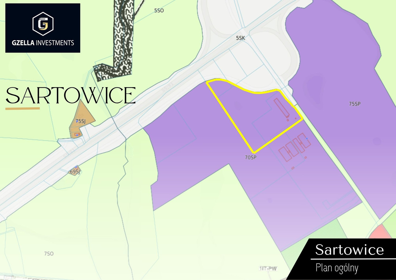 Sartowice – teren inwestycyjny 5,36 ha | S5 | Strefa gospodarcza 70SP - Widok 2