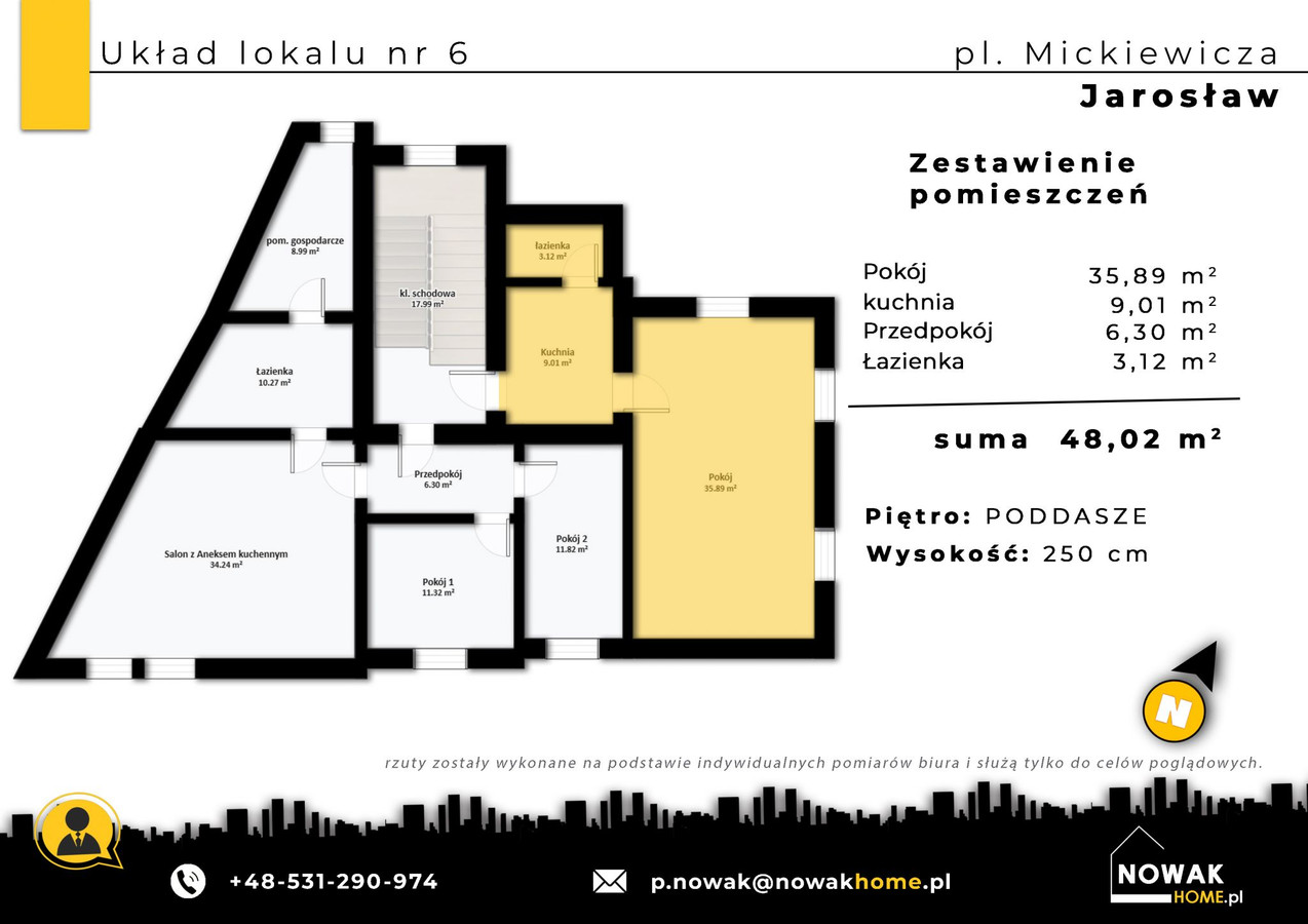 Apartment in Jarosław, Stare Miasto, powiat jarosławski - Widok 5
