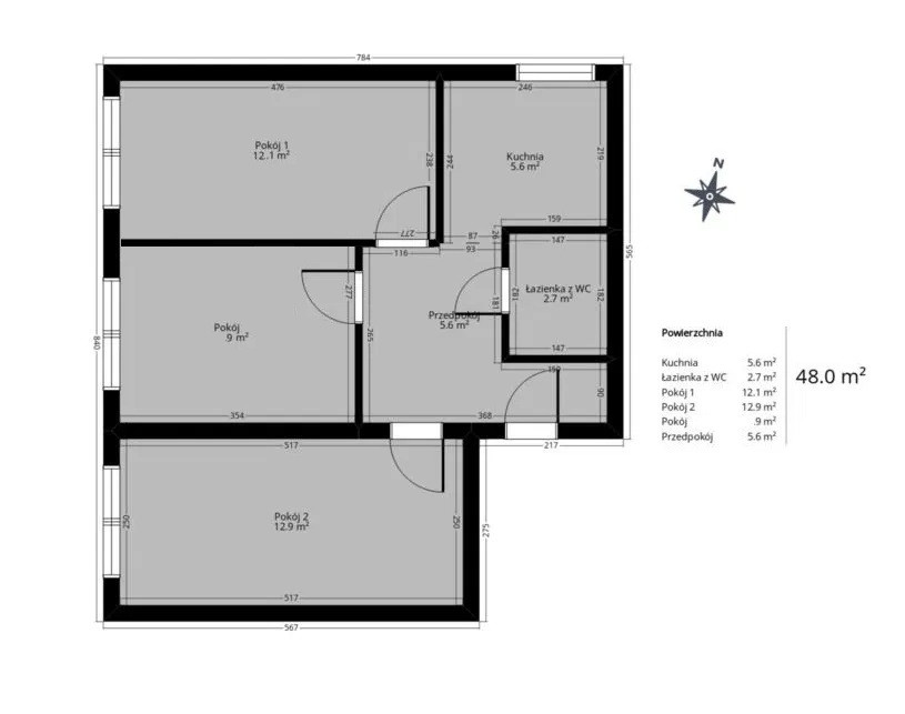 Apartment in Wrocław, Powstańców Śląskich, Krzyki - Widok 4