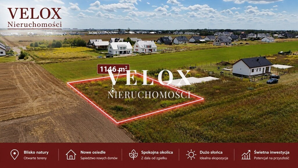 Działka Budowlana Grzędzice 1146 m² - Widok 5