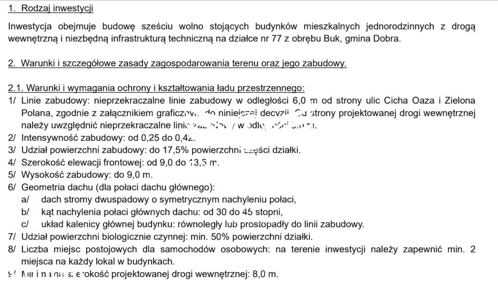 Działka inwestycyjna 5500 m² WZ na 6 domów - Widok 3