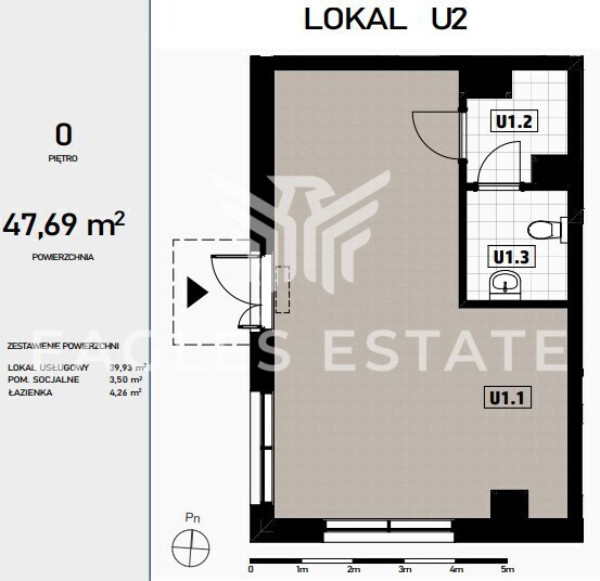 Lokal usługowy Parter Bałtycka - Widok 2