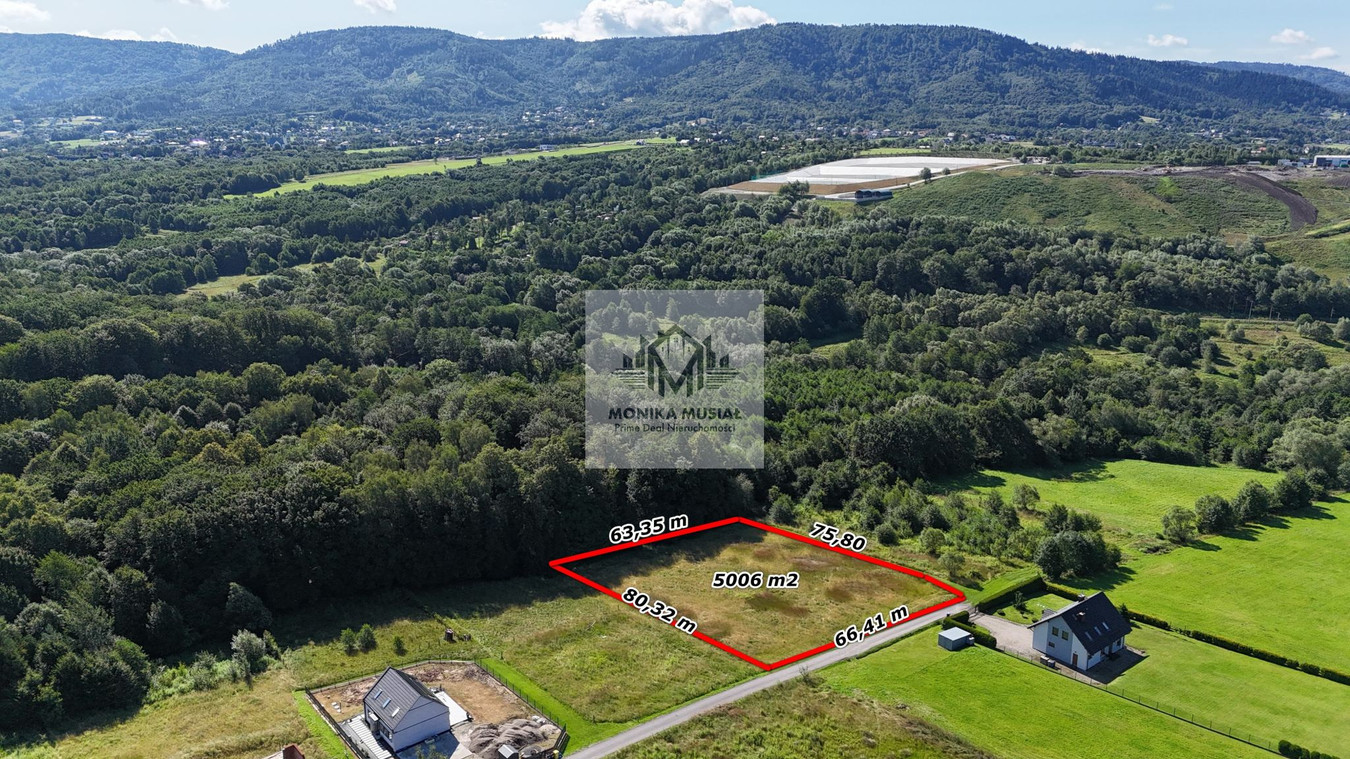DZIAŁKA 5006 m² Z WARUNKAMI ZABUDOWY | BIELSKO-BIAŁA HAŁCNÓW | 430 000 ZŁ - Widok 2