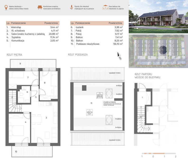 Ostatnie | 4 pokoje | poddasze 59 m² | rolety - Widok 4