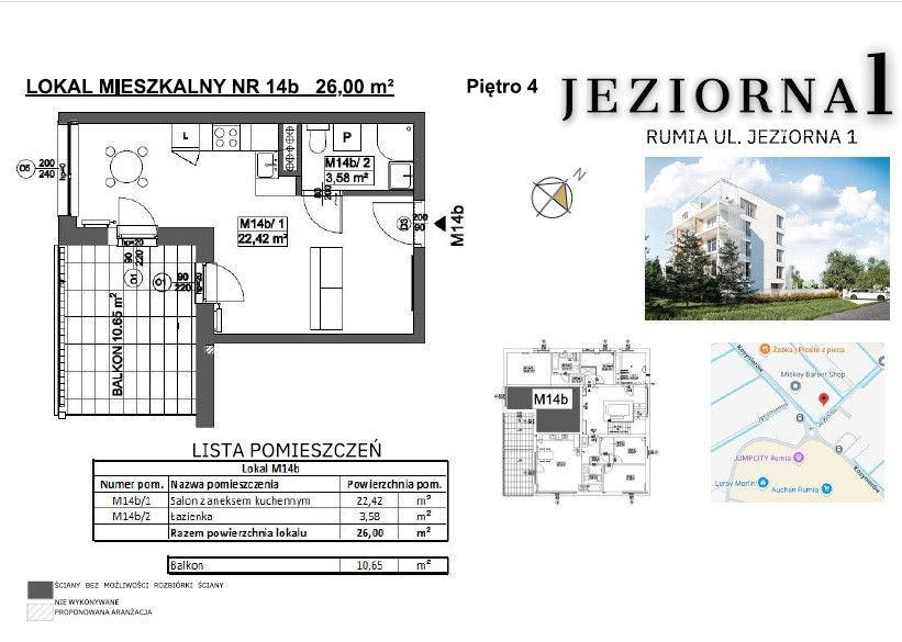 Kawalerka na ostatnim piętrze- duży balkon