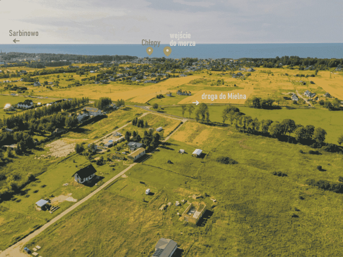 Działka budowlana nad morzem Chłopy - Widok 2